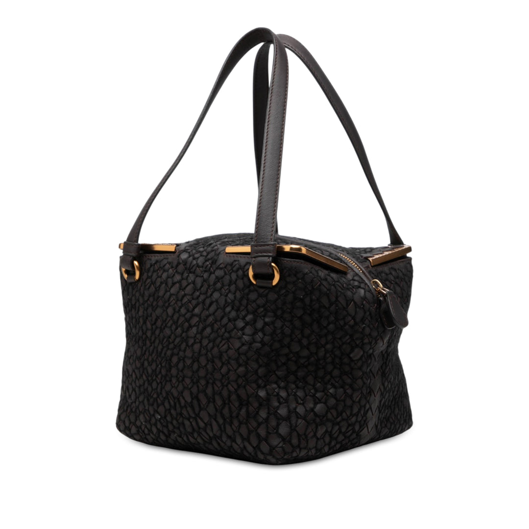 Bottega Veneta Intrecciato Carré Sac nappa Noir – vue 2 – GABY PARIS