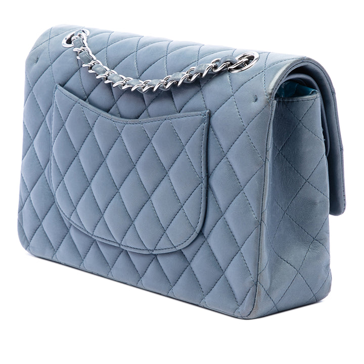 Chanel Classic Double rabat Moyen Cuir d'agneau Bleu