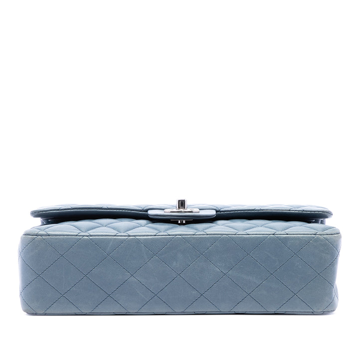 Chanel Classic Double rabat Moyen Cuir d'agneau Bleu