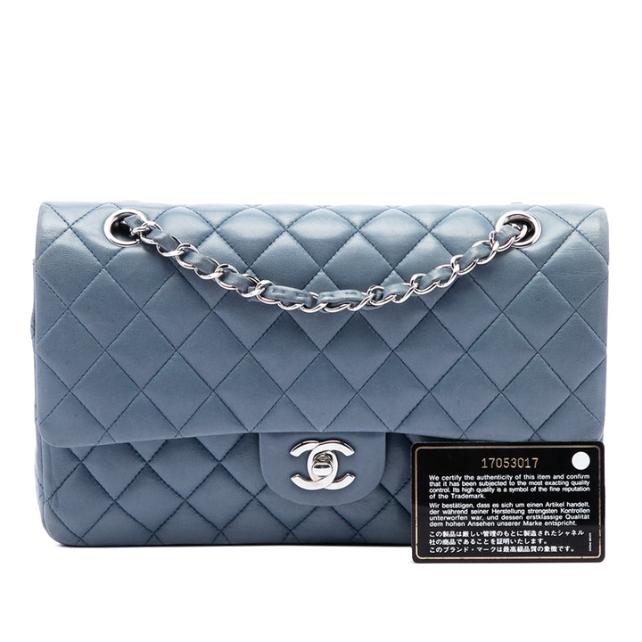 Chanel Classic Double rabat Moyen Cuir d'agneau Bleu