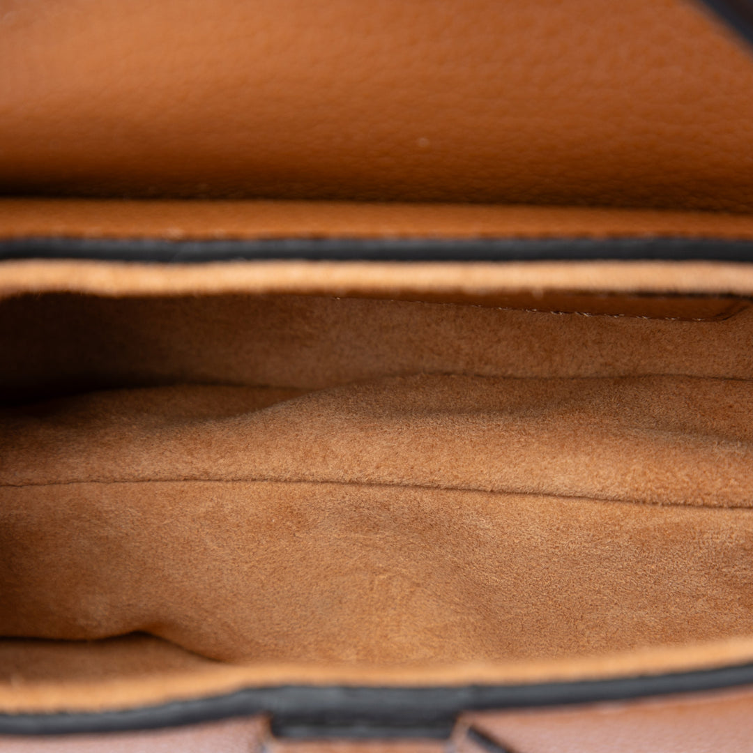 Dior Saddle Sac Micro Cuir de chèvre Marron – vue 4 – GABY PARIS