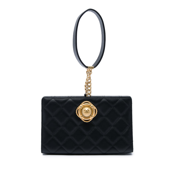 Chanel Evening By The Sea Pochette Mini Cuir d'agneau Noir – vue principale – GABY PARIS