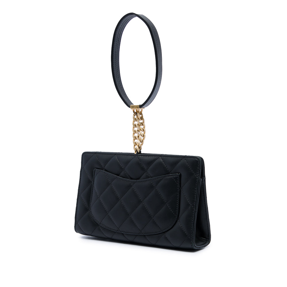 Chanel Evening By The Sea Pochette Mini Cuir d'agneau Noir – vue 2 – GABY PARIS