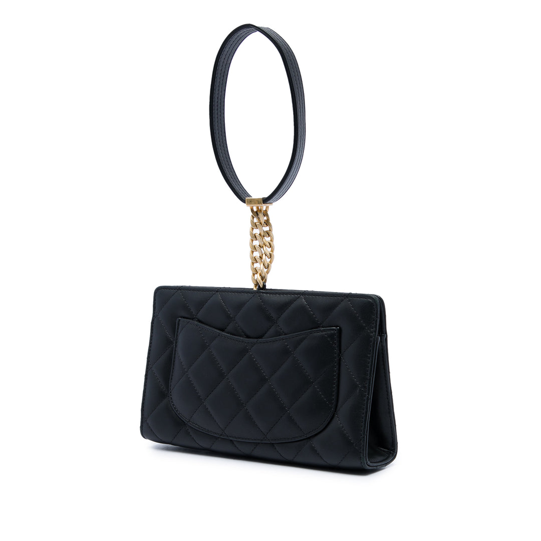 Chanel Evening By The Sea Pochette Mini Cuir d'agneau Noir – vue 2 – GABY PARIS