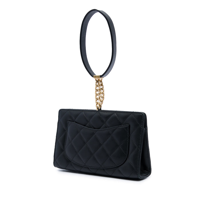 Chanel Evening By The Sea Pochette Mini Cuir d'agneau Noir – vue 2 – GABY PARIS
