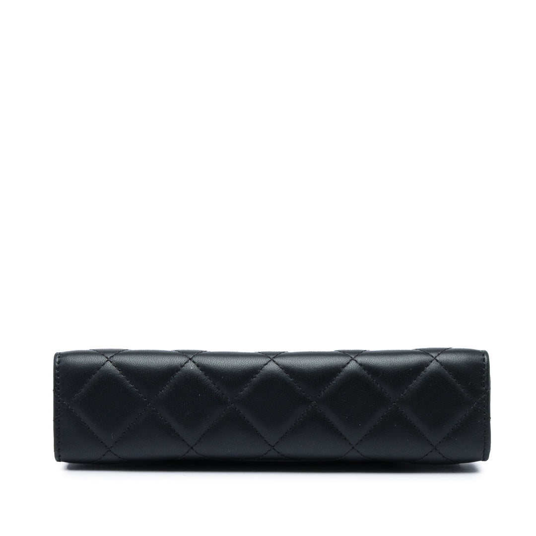 Chanel Evening By The Sea Pochette Mini Cuir d'agneau Noir – vue 3 – GABY PARIS