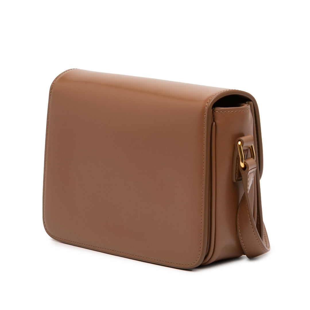 Celine Teen brillant Cuir de veau Triomphe Sac porté croisé