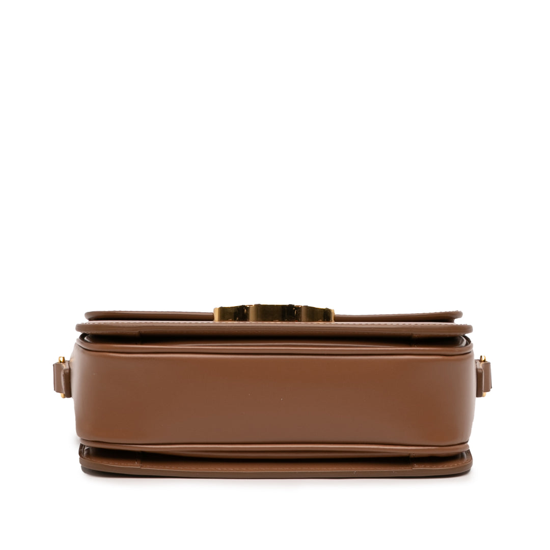 Celine Teen brillant Cuir de veau Triomphe Sac porté croisé