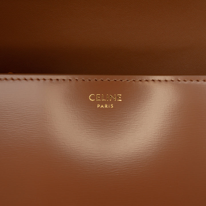 Celine Teen brillant Cuir de veau Triomphe Sac porté croisé