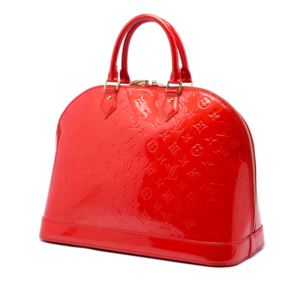 Louis Vuitton Alma GM Cuir verni Monogram Rouge – vue 2 – GABY PARIS