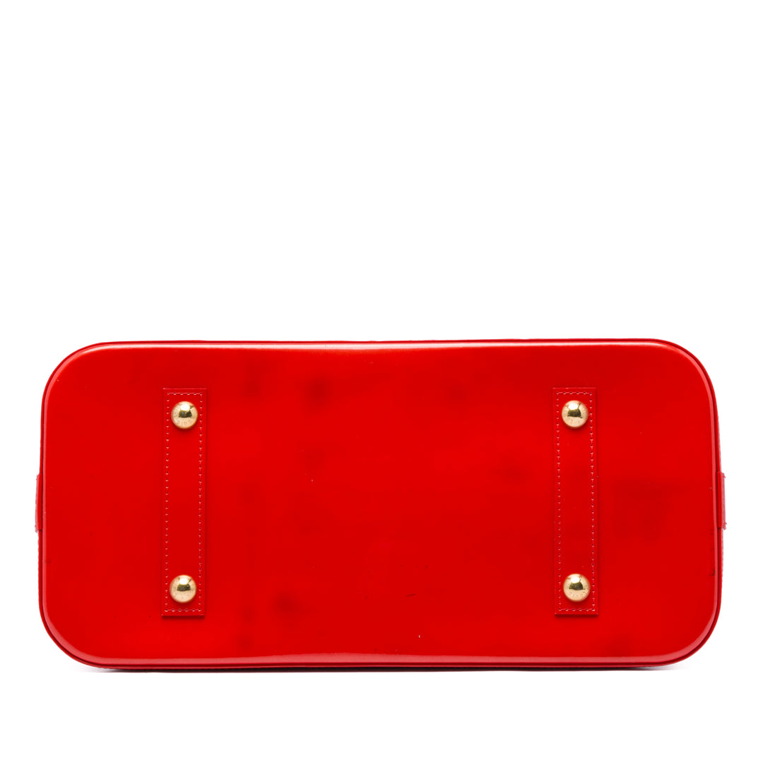 Louis Vuitton Alma GM Cuir verni Monogram Rouge – vue 3 – GABY PARIS