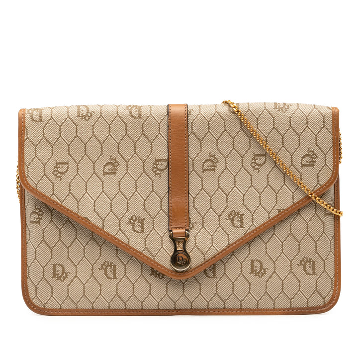 Dior Honeycomb Coated Toile Chain Sac porté croisé