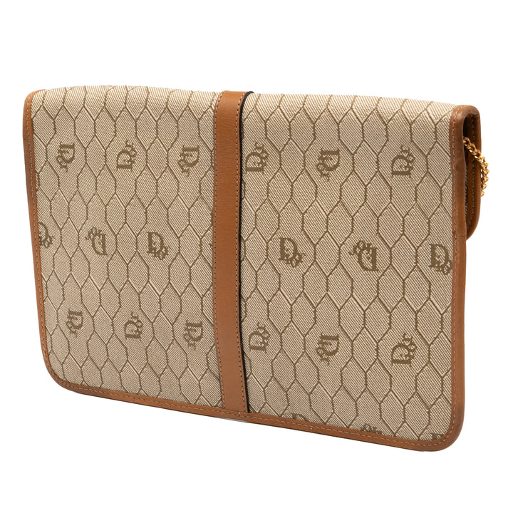 Dior Honeycomb Coated Toile Chain Sac porté croisé