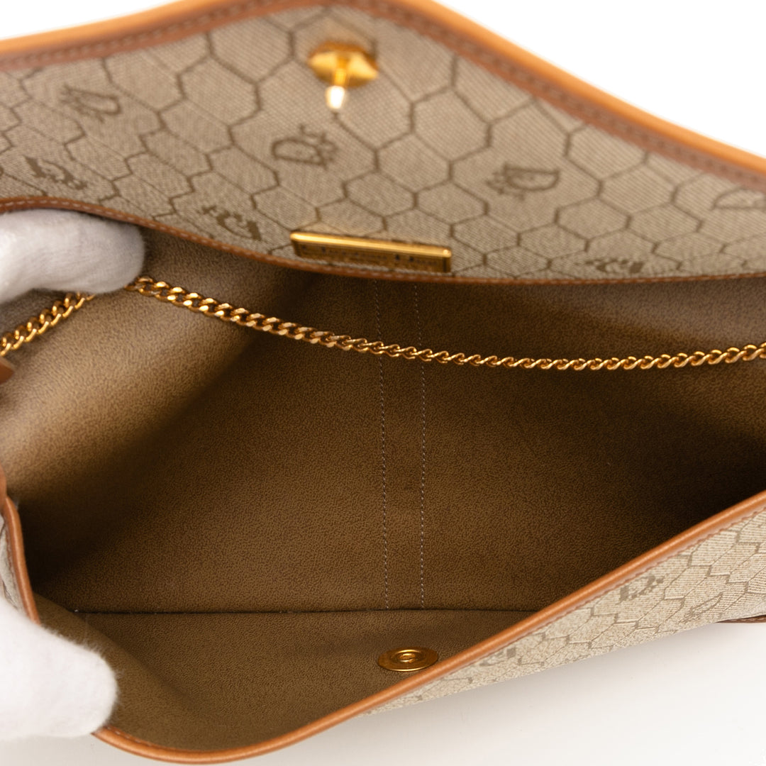 Dior Honeycomb Coated Toile Chain Sac porté croisé