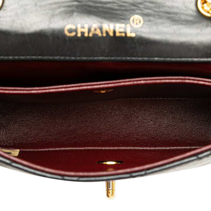 CC Quilted Lambskin Bijoux Chain Curved Full Flap Black - Gaby Paris