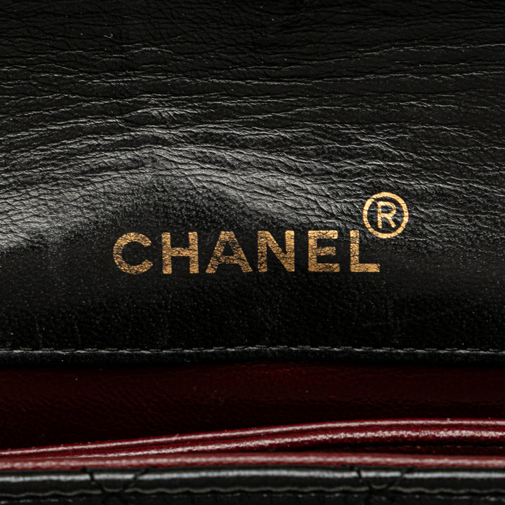 CC Quilted Lambskin Bijoux Chain Curved Full Flap Black - Gaby Paris