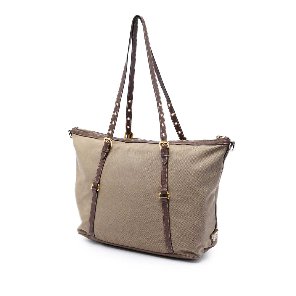 Prada Sac à main Canapa Logo Beige – vue 2 – GABY PARIS