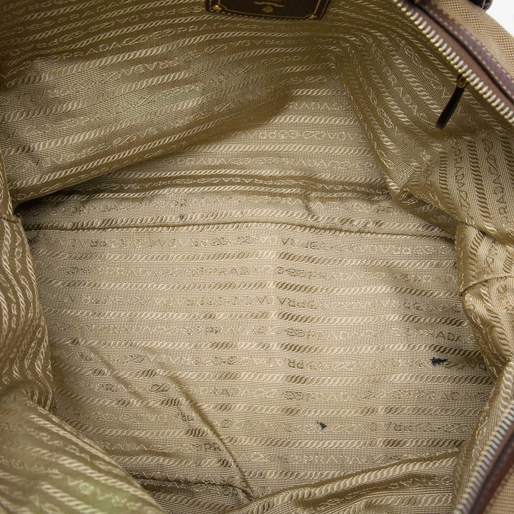 Prada Sac à main Canapa Logo Beige – vue 4 – GABY PARIS