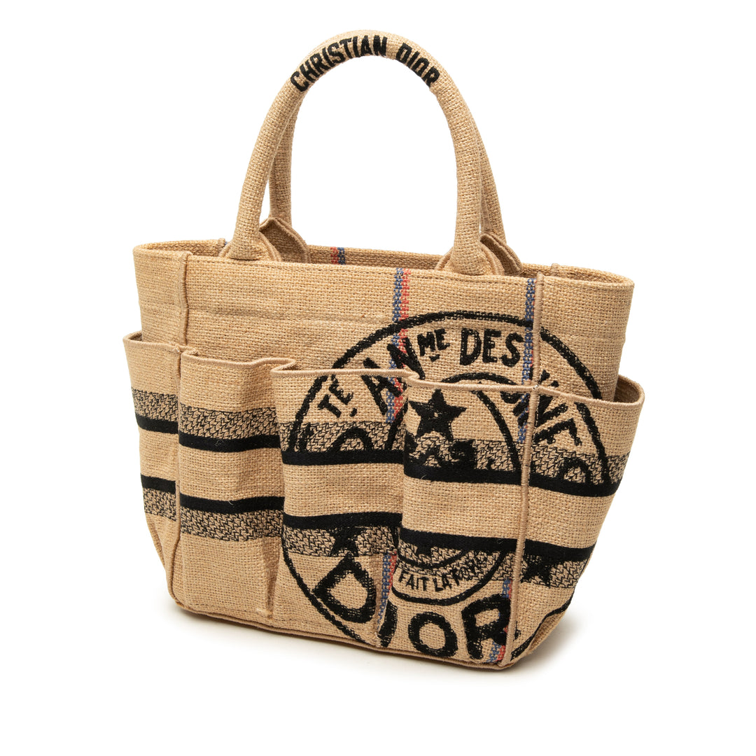 Dior Jute Catherine Cabas Petit Matière naturelle Beige – vue 2 – GABY PARIS
