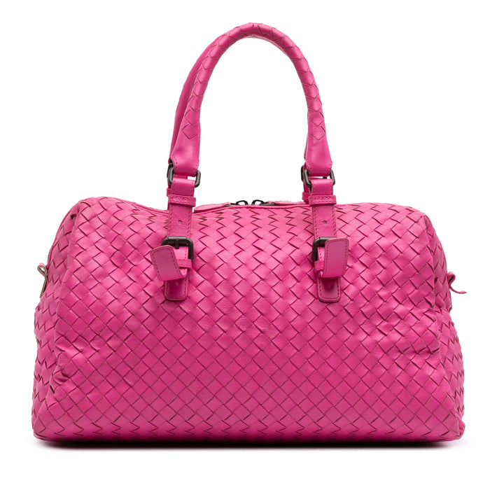 Nappa Intrecciato Boston Bag Pink - Gaby Paris