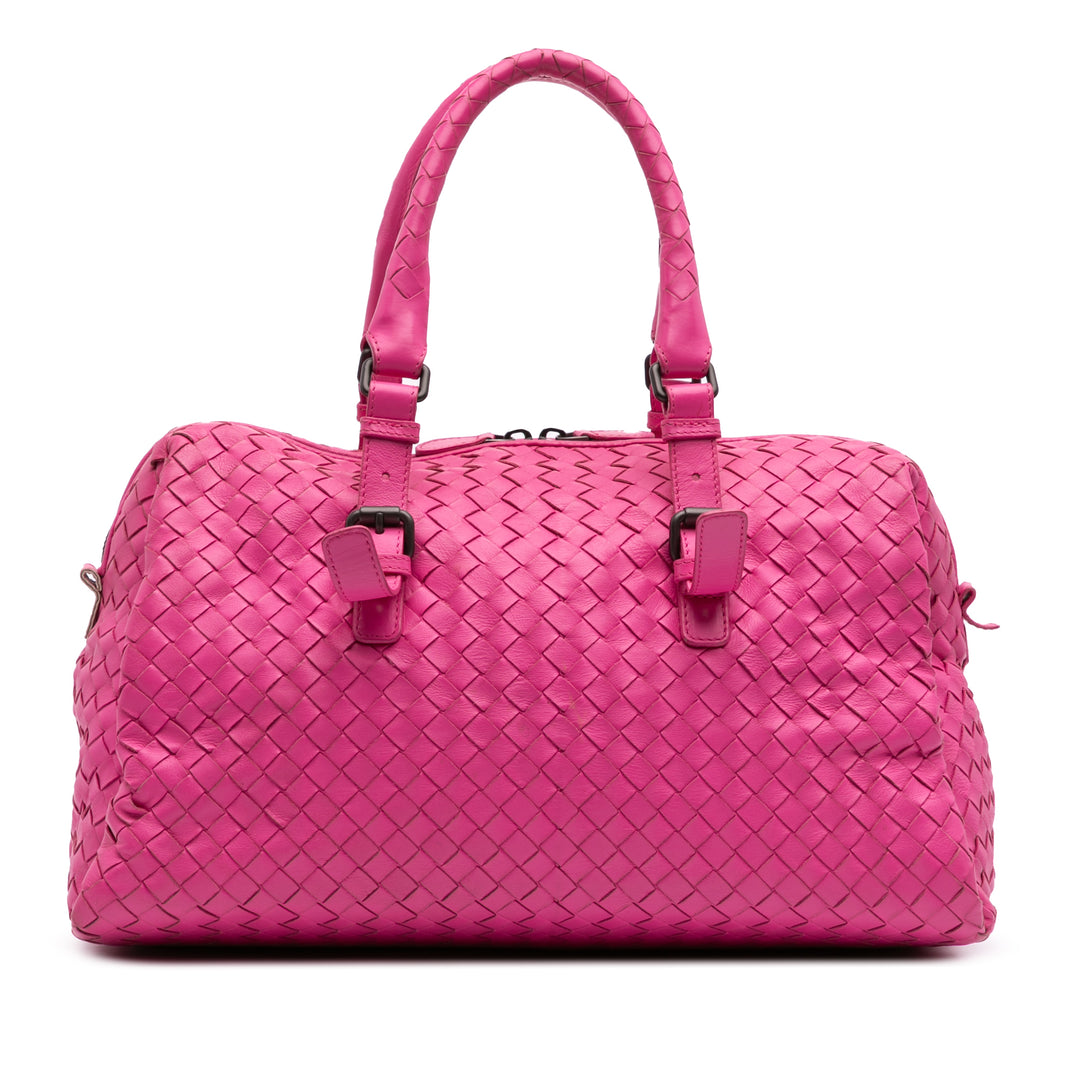 Nappa Intrecciato Boston Bag Pink - Gaby Paris