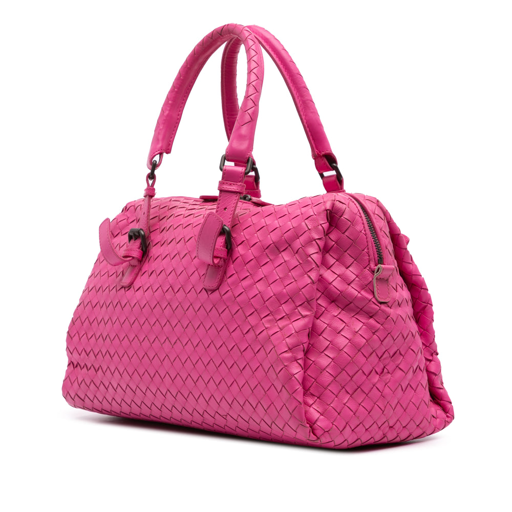 Nappa Intrecciato Boston Bag Pink - Gaby Paris