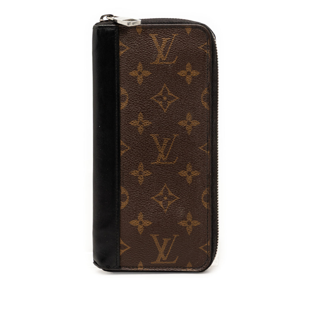 Louis Vuitton Monogram Macassar Vertical Zippy Portefeuille