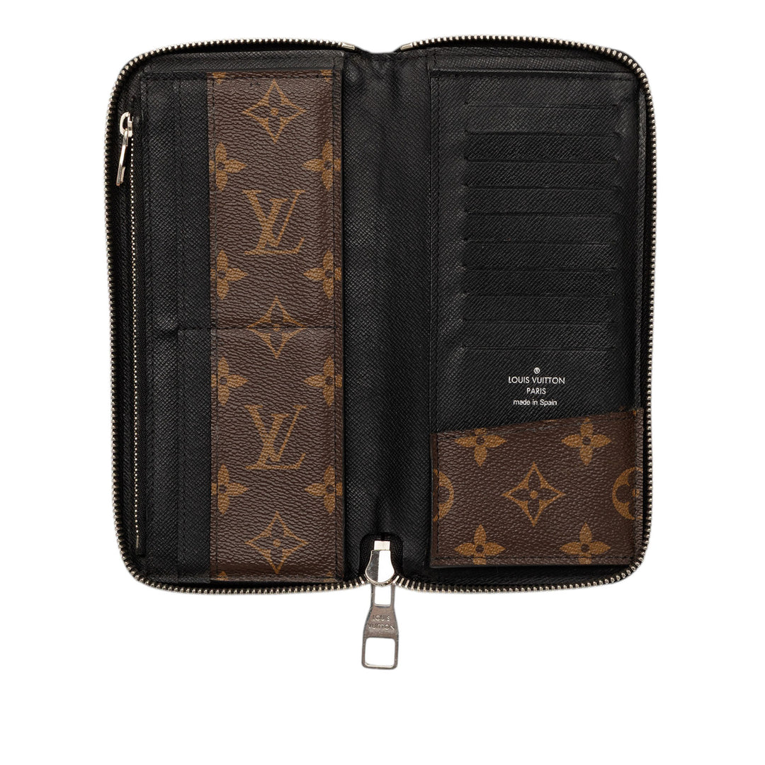 Louis Vuitton Monogram Macassar Vertical Zippy Portefeuille