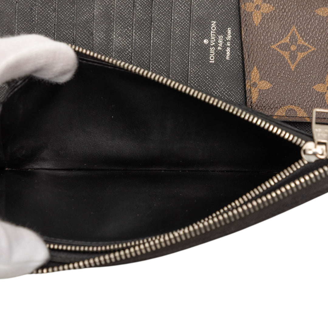 Louis Vuitton Monogram Macassar Vertical Zippy Portefeuille