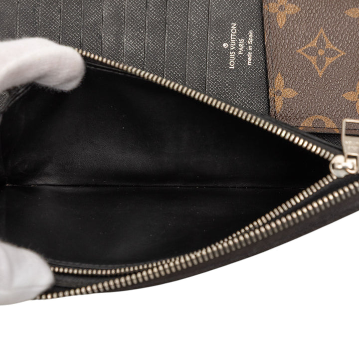 Louis Vuitton Monogram Macassar Vertical Zippy Portefeuille