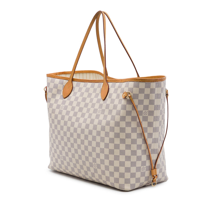 Louis Vuitton Neverfull GM Damier Azur Blanc – vue 2 – GABY PARIS