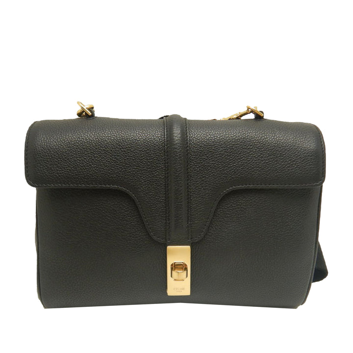 grainé 16 Souple Sac Teen Cuir de veau grainé Noir