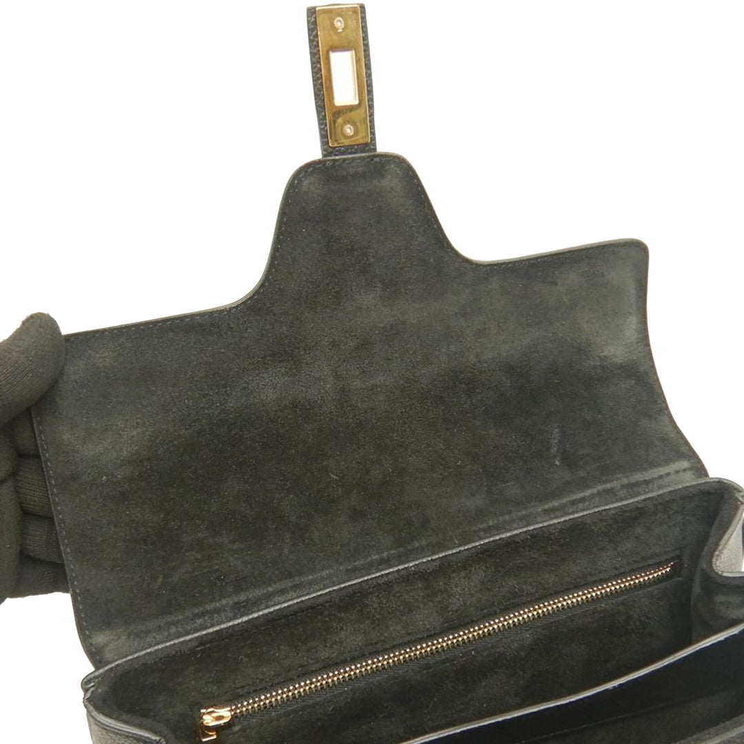 grainé 16 Souple Sac Teen Cuir de veau grainé Noir