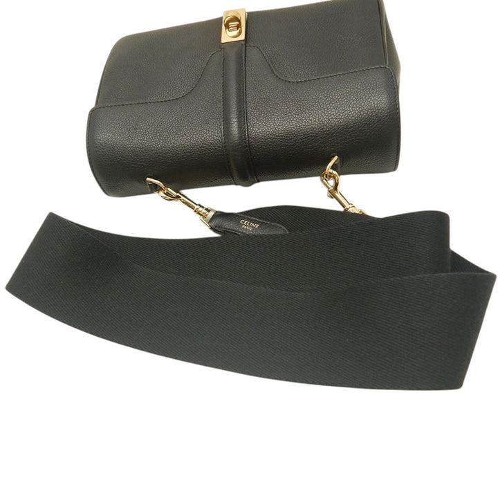 grainé 16 Souple Sac Teen Cuir de veau grainé Noir