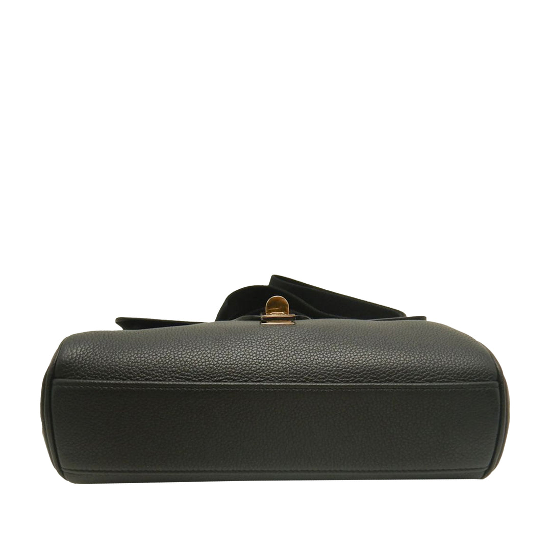 grainé 16 Souple Sac Teen Cuir de veau grainé Noir