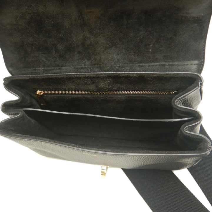 grainé 16 Souple Sac Teen Cuir de veau grainé Noir
