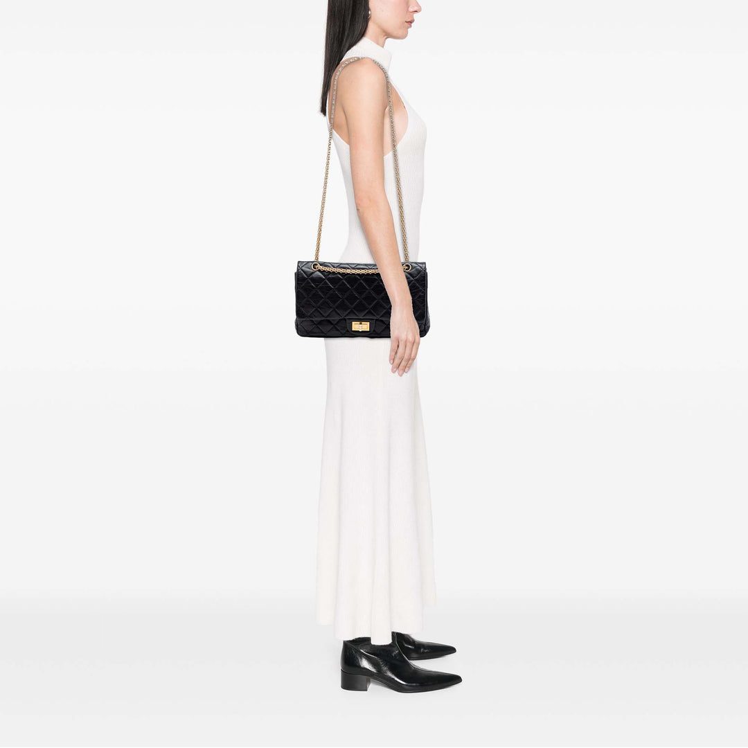 Chanel Matelassé vieilli Cuir de veau Reissue 2.55 Double rabat 227