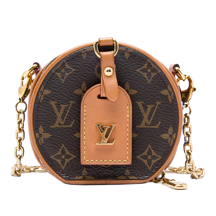 Louis Vuitton Collier Boite Chapeau Monogram Mini Marron – vue principale – GABY PARIS