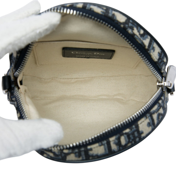 Dior Ball Sac Baby Oblique Bleu – vue 4 – GABY PARIS