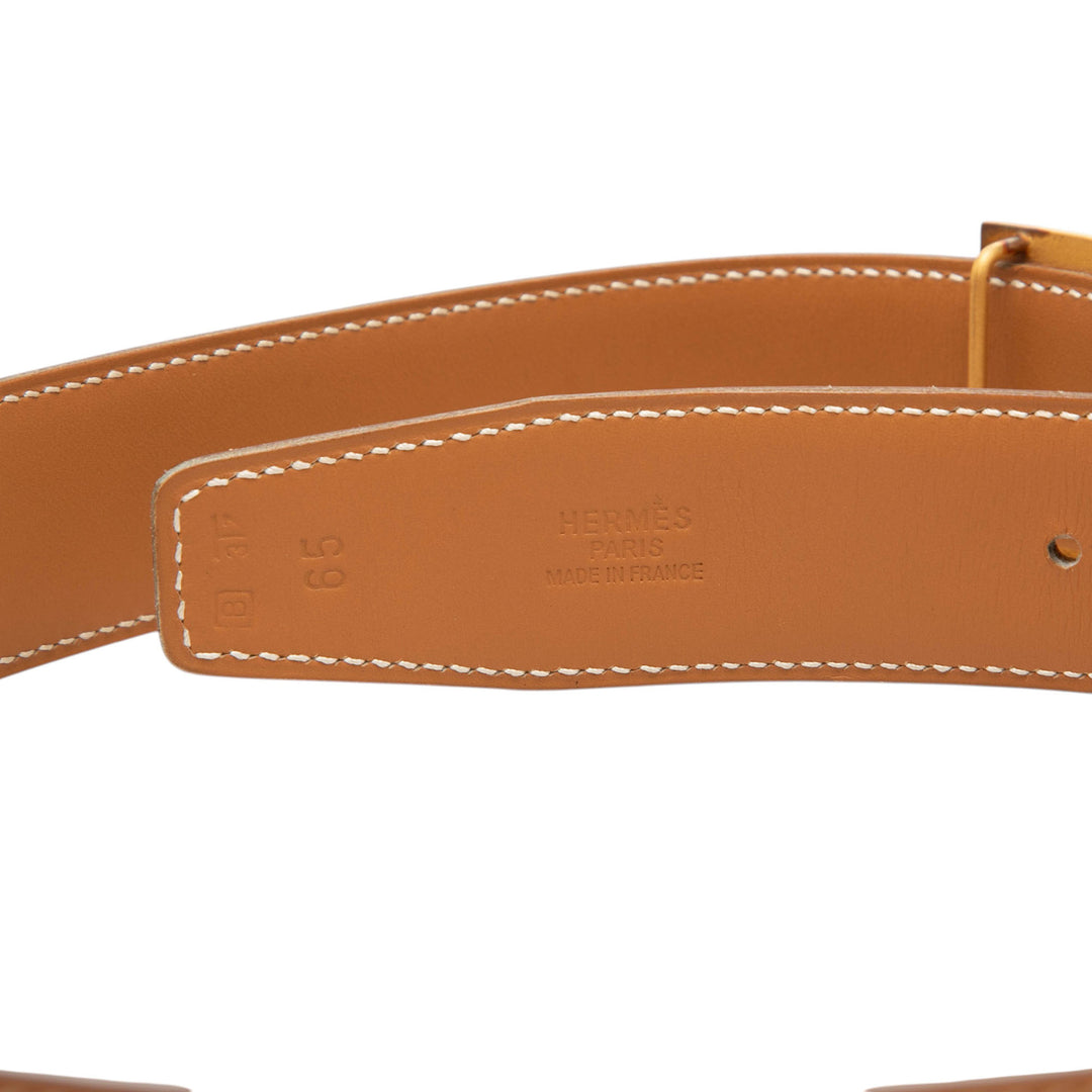 Hermès Box Veau Constance H Réversible Ceinture Box Marron – vue 5 – GABY PARIS