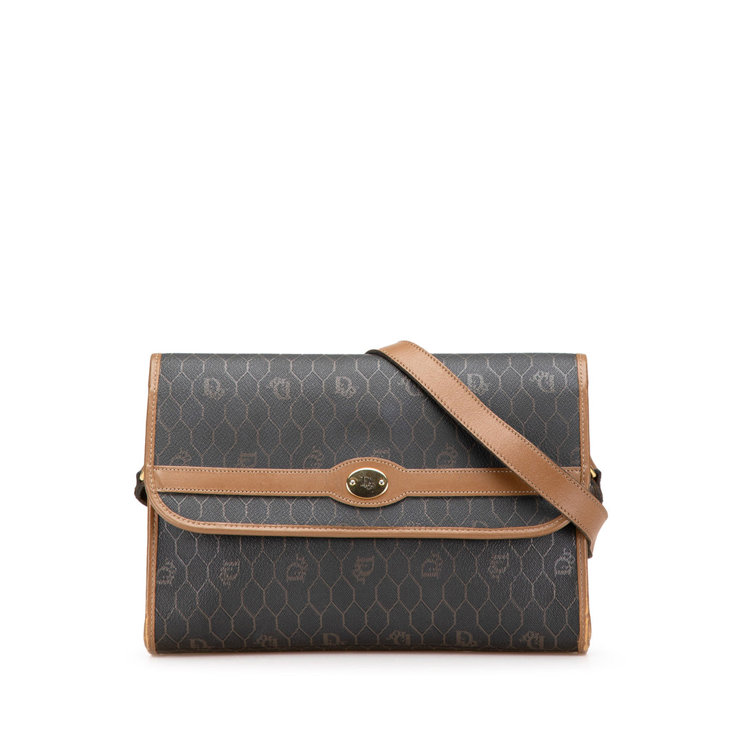 Honeycomb Coated Canvas Crossbody Black - Gaby Paris