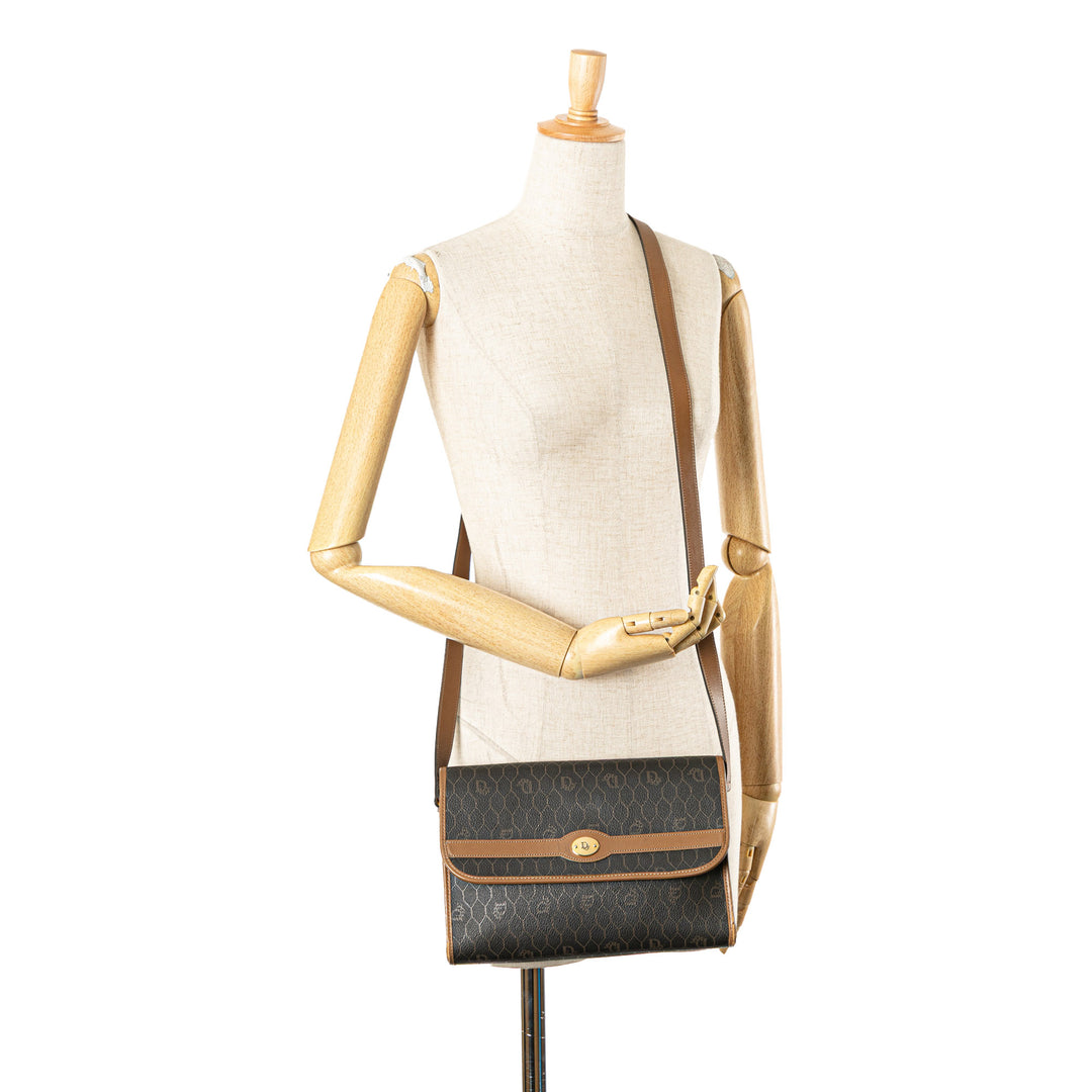 Honeycomb Coated Canvas Crossbody Black - Gaby Paris