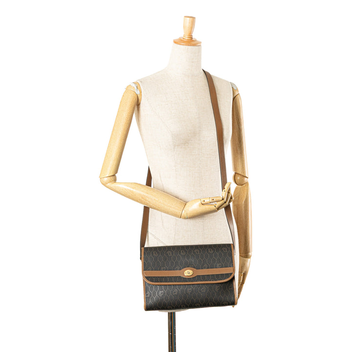Honeycomb Coated Canvas Crossbody Black - Gaby Paris