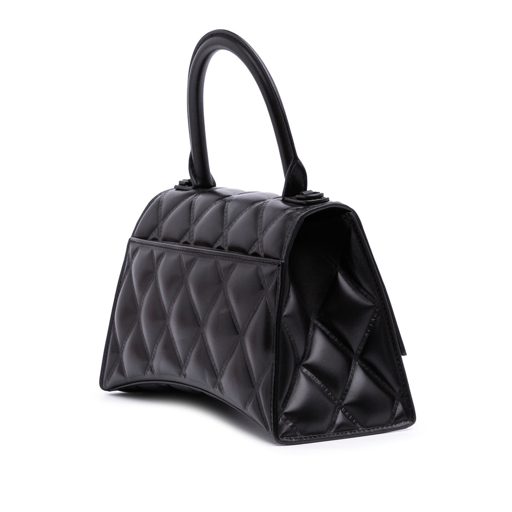 Balenciaga Small Quilted Cuir Hourglass Top Handle Bag Noir – GABY PARIS Authentique