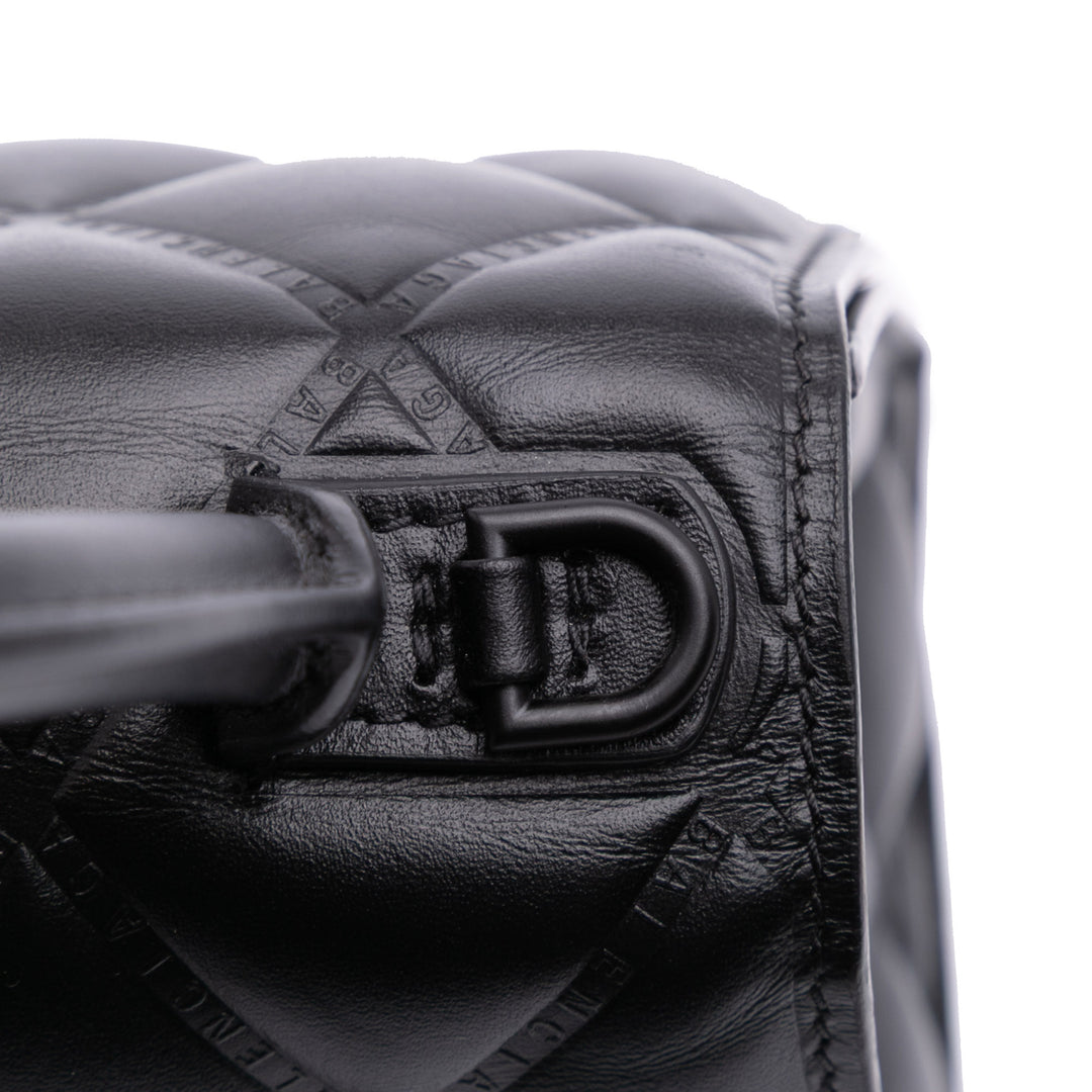 Balenciaga Small Quilted Cuir Hourglass Top Handle Bag Noir – GABY PARIS Authentique