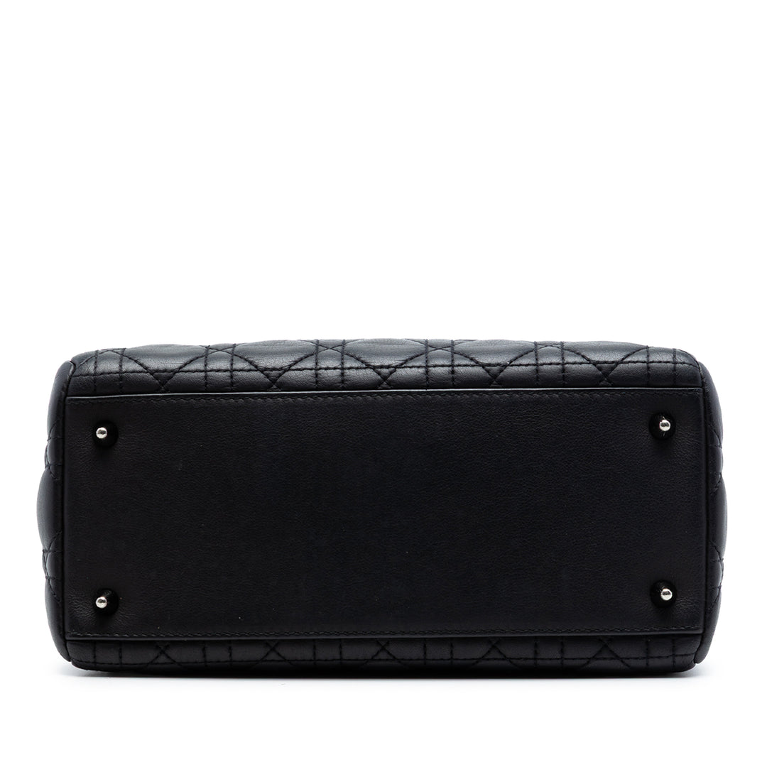 Dior Medium Cuir d’agneau Cannage Lady Dior
