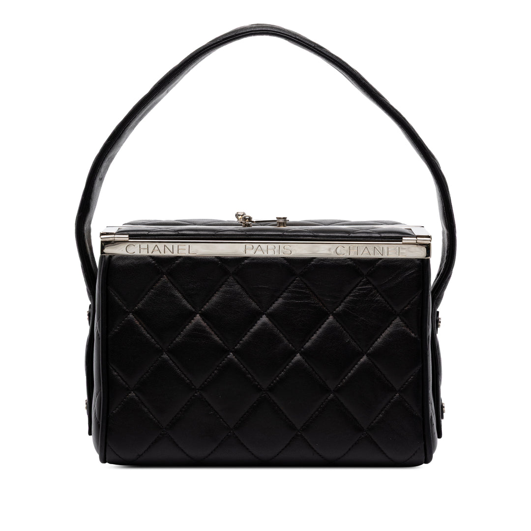 Chanel Matelassé Boîte Vanity Cuir d'agneau Noir – vue principale – GABY PARIS
