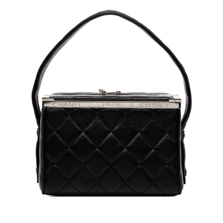 Chanel Matelassé Boîte Vanity Cuir d'agneau Noir – vue principale – GABY PARIS