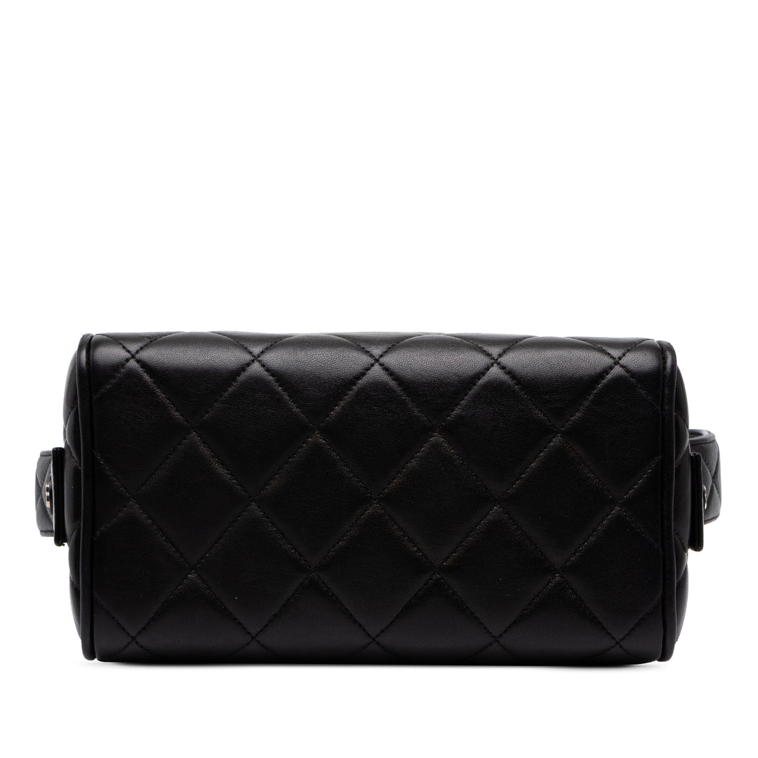 Chanel Matelassé Boîte Vanity Cuir d'agneau Noir – vue 3 – GABY PARIS