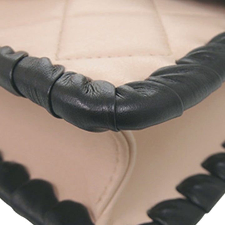 Chanel Mini CC Matelassé Bicolor Cuir de veau Braided My Own Frame à rabat